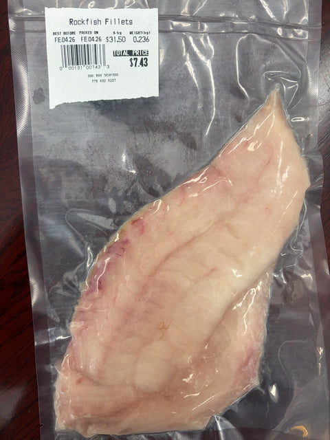 BC Rockfish Fillet | Skinless | 236g  Frozen